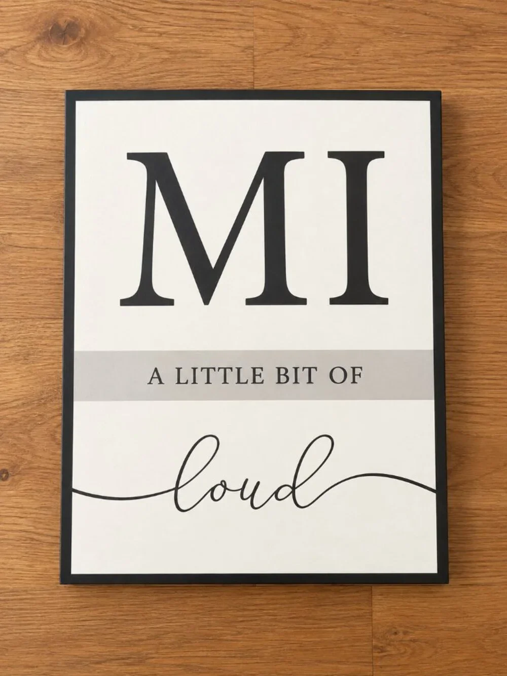 3-Piece “Family” Wall Art Set – A Little Bit of Crazy, Loud & Love – Black/White
